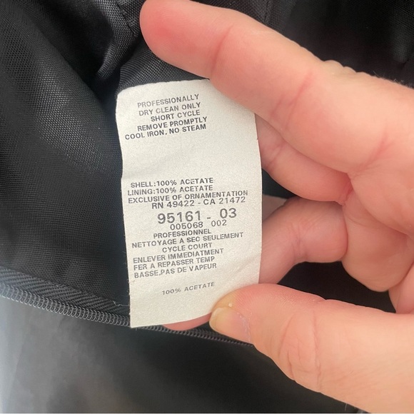 Vintage Scott McClintock Y2K Full Black Taffeta Goth Victorian Glam Maxi Skirt - Picture 11 of 14